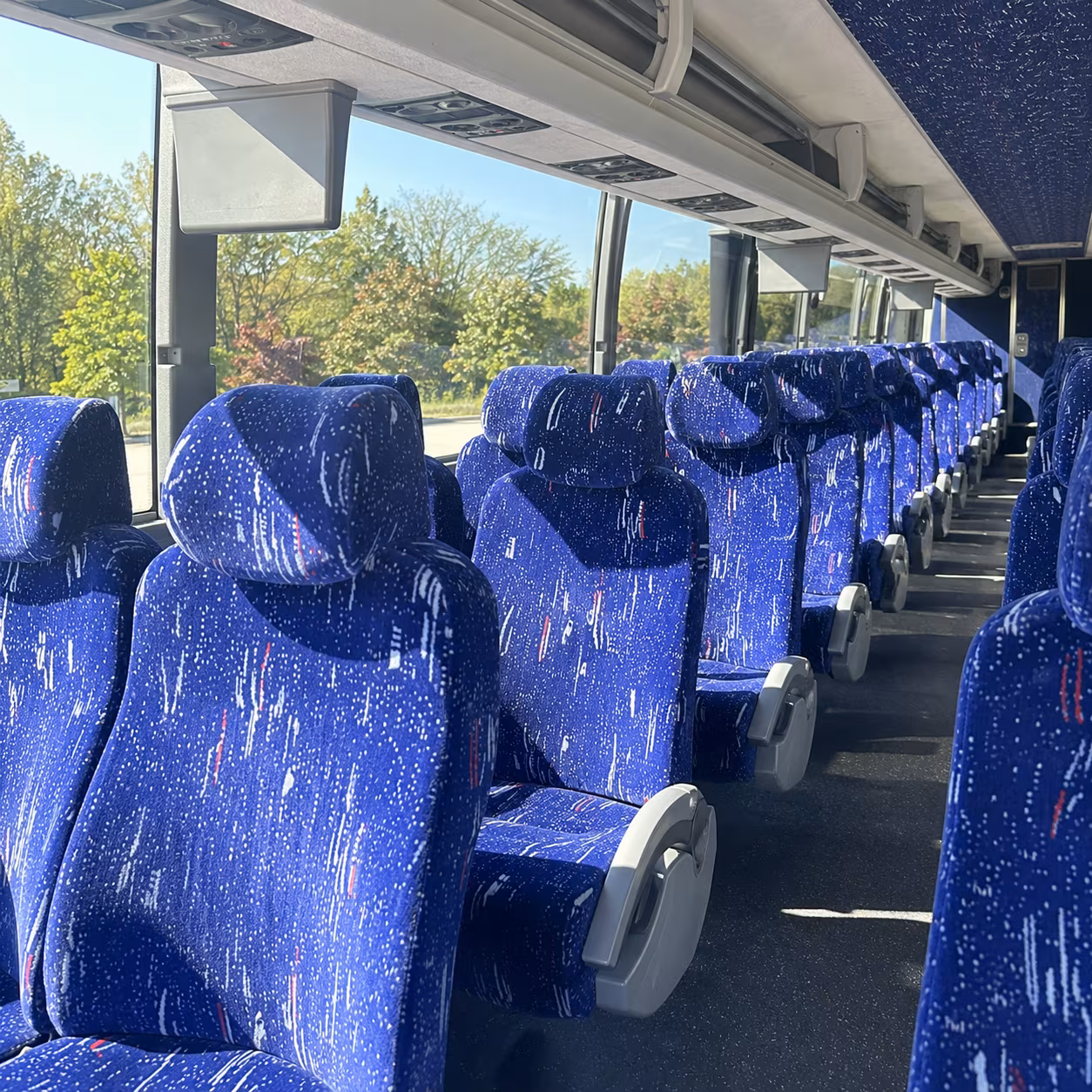 pflugerville 56 passenger charter bus inside