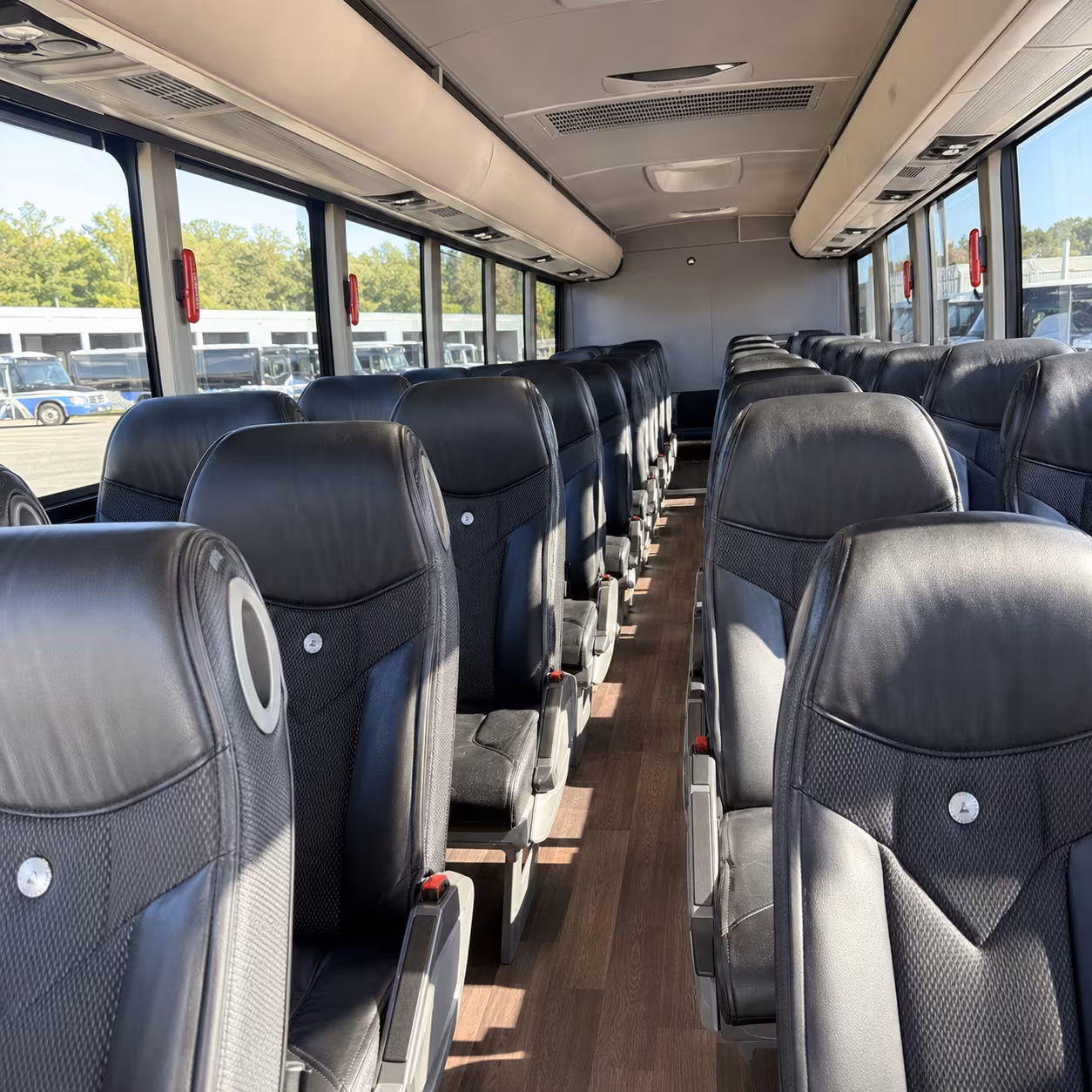 pflugerville 56 passenger charter bus interior