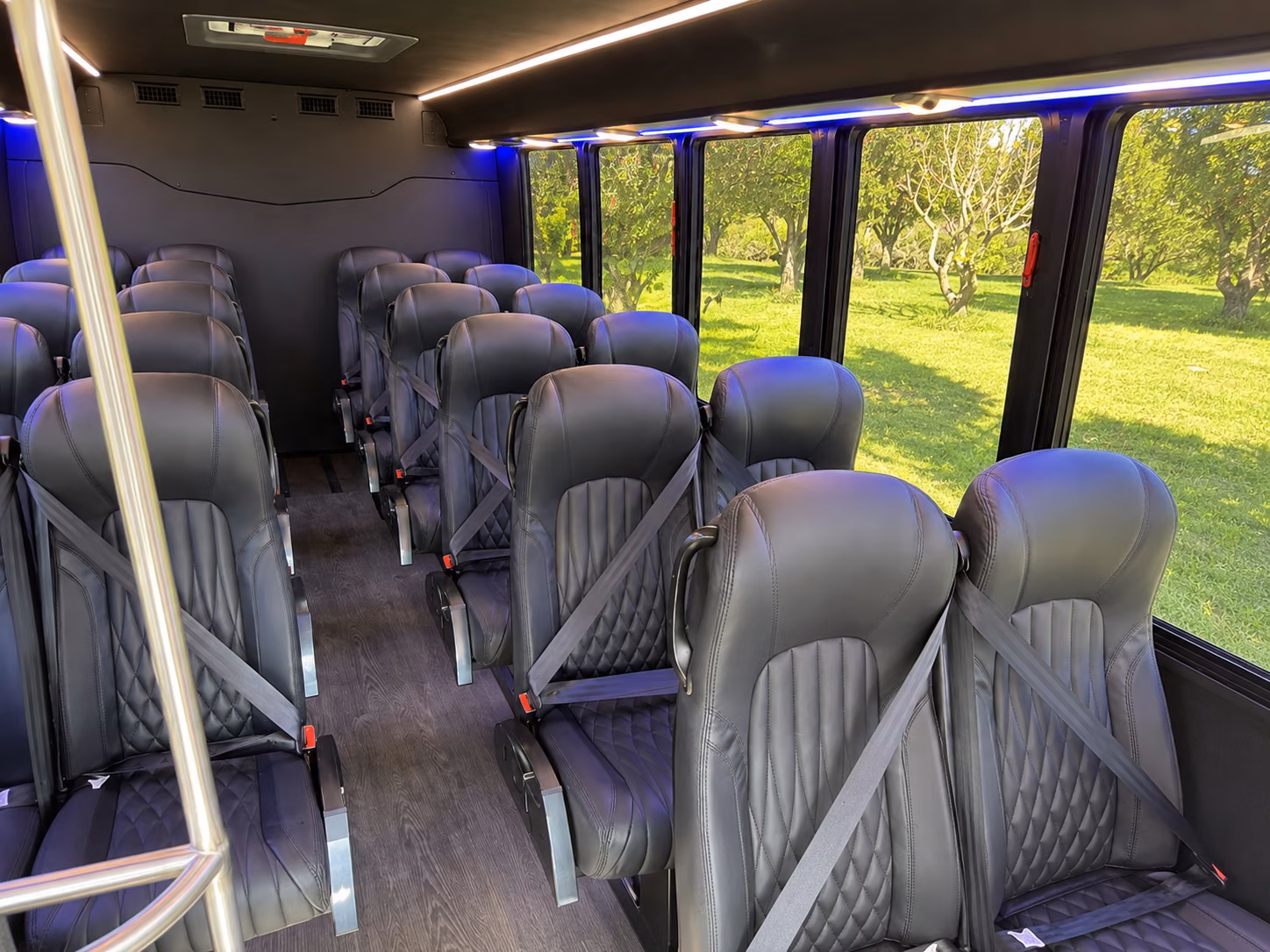 pflugerville wedding transportation onboard seating